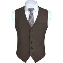 Herren Weste Baumwolle Weinlese Braun L