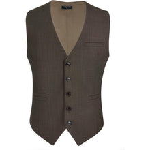 Herren Weste Baumwolle Weinlese Braun L