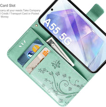 AROYI Samsung Galaxy A55 5G Lederhülle mit Schutzfolie und