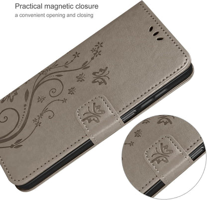 Samsung Galaxy A55 5G Lederhülle Wallet Schutzhülle mit Schutzfolie Grau