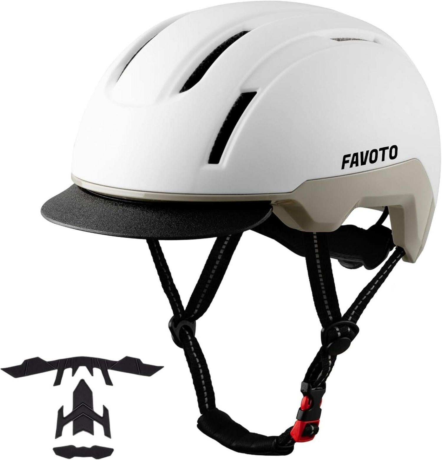Favoto Urban Fahrradhelm mit Schirm Leicht Double Inmould Technologie