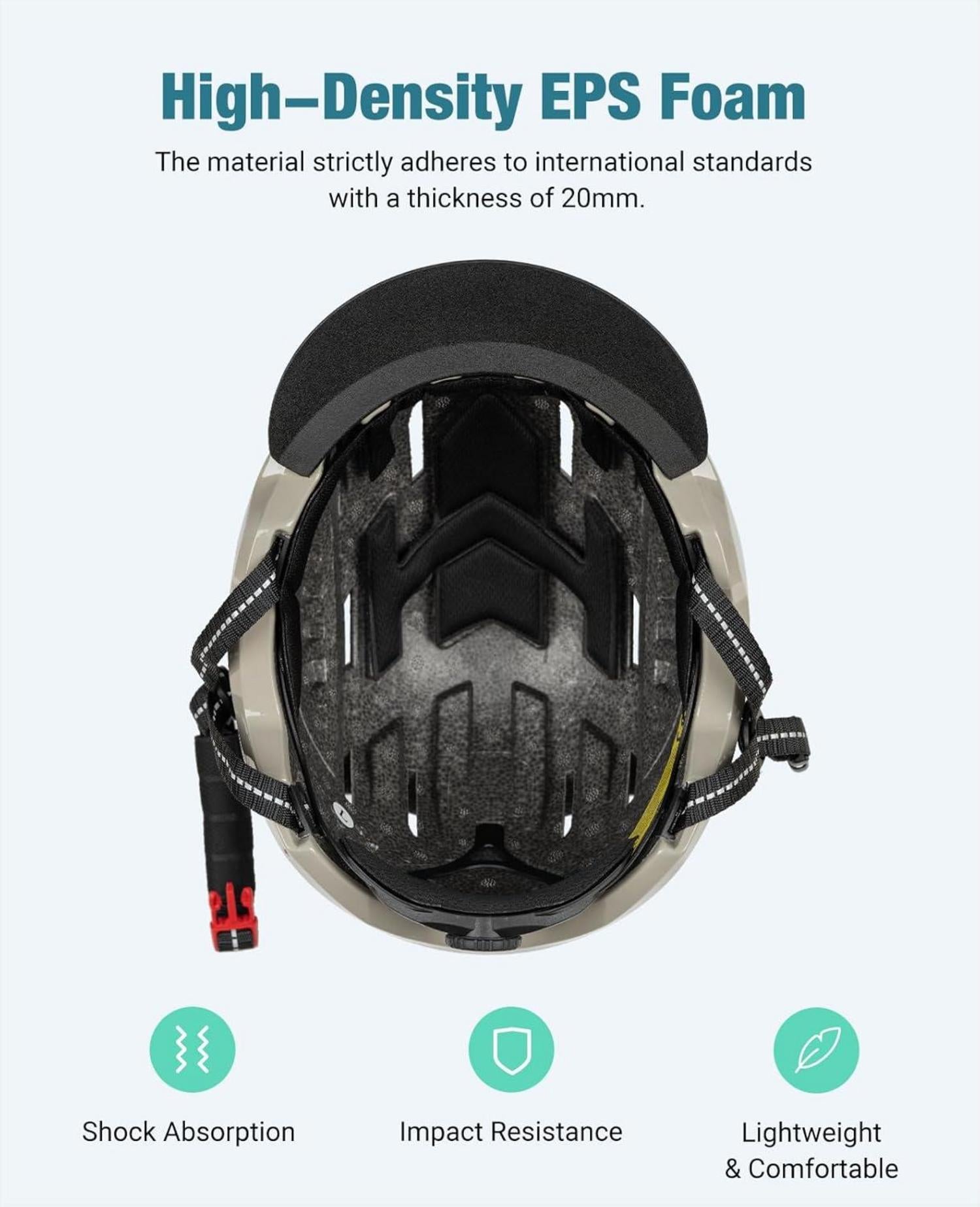 Favoto Urban Fahrradhelm mit Schirm Leicht Double Inmould Technologie