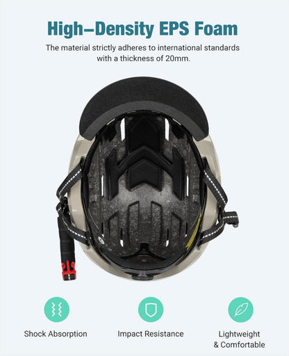 Favoto Urban Fahrradhelm mit Schirm Leicht Double Inmould Technologie
