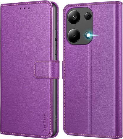 Handyhülle Xiaomi Redmi Note 13 Pro 4G Leder Klapphülle Violett