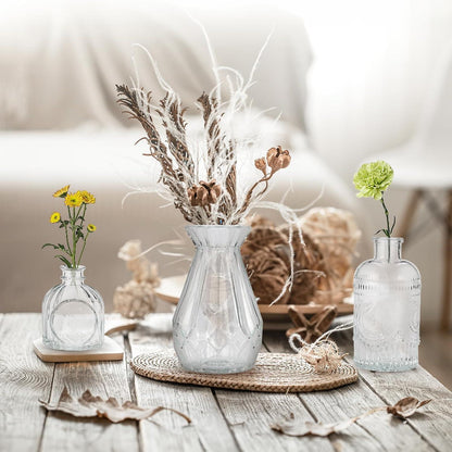 Kleine Glasvasen Set 12St Tischdeko Vintage Blumenvasen