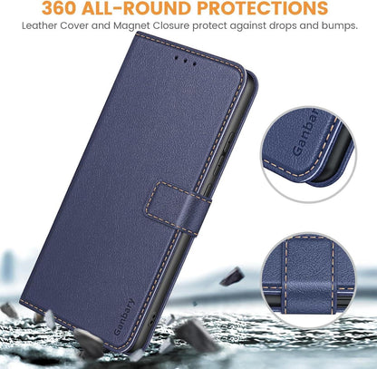 Handyhülle Xiaomi Redmi Note 13 Pro 4G Leder Klapphülle Blau