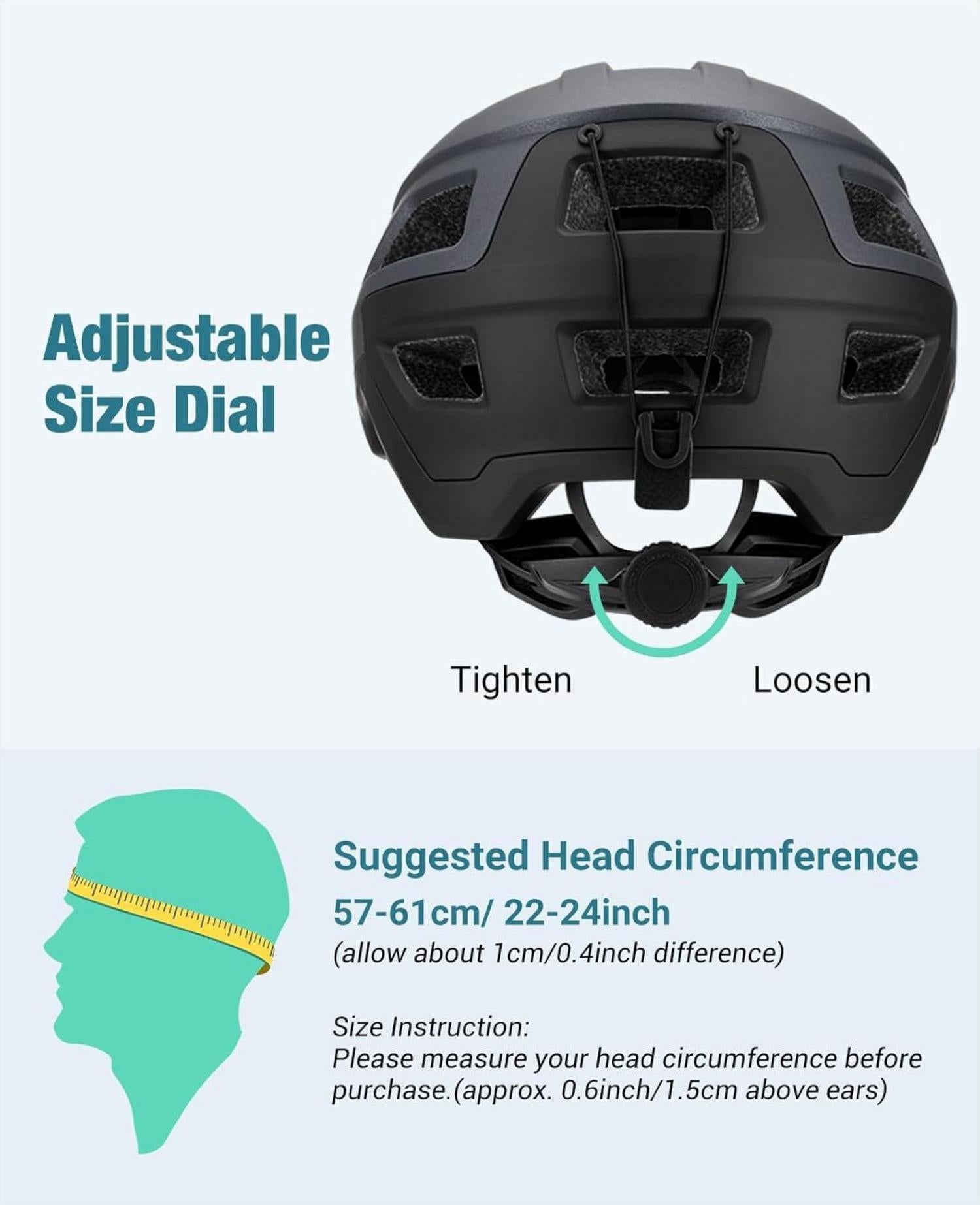 Fahrradhelm Mountainbike MTB Helm mit Schirm Inmould-Technologie Favoto 57-61cm Grau