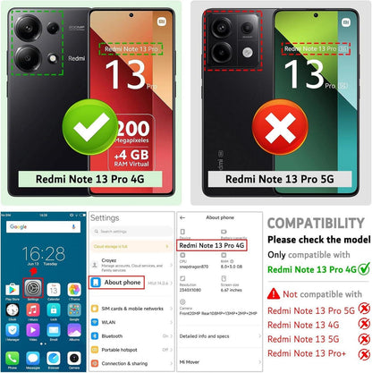 Handyhülle Xiaomi Redmi Note 13 Pro 4G Premium Leder Rot