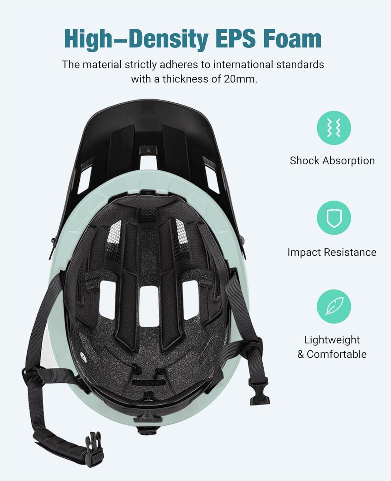 Mountainbike Fahrradhelm mit Schirm Leicht Doppelte Inmould