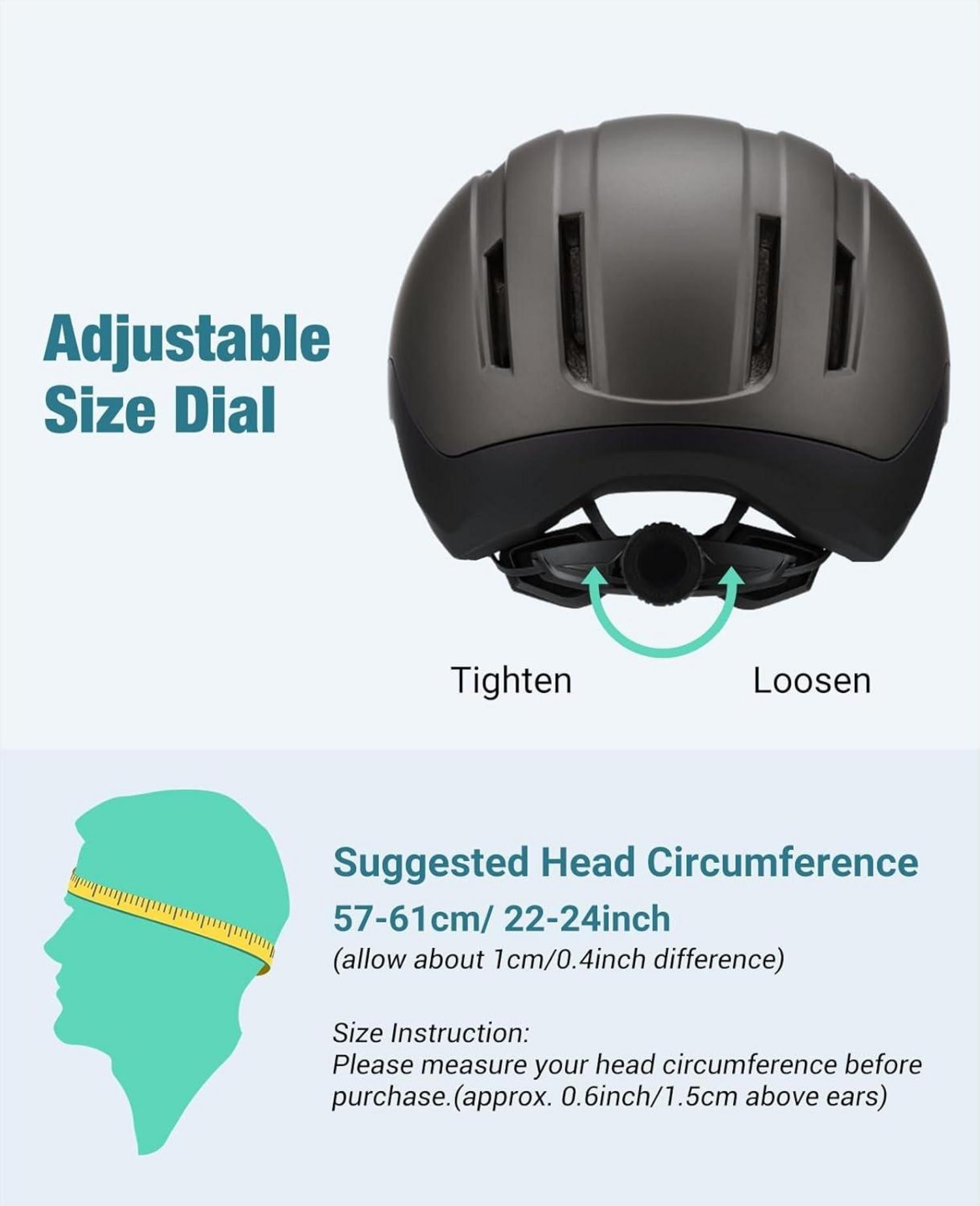Fahrradhelm Urban mit Schirm Leicht Double Inmould Technologie