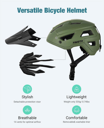 Mountainbike Fahrradhelm mit Schirm Leicht Inmould Technologie MTB Helm Herren