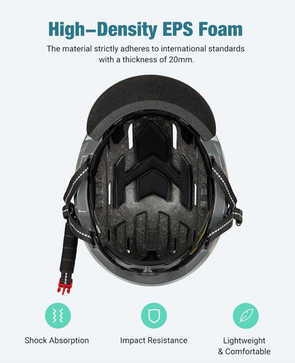 Fahrradhelm Urban mit Schirm Leicht Double Inmould TechnologieɴFür