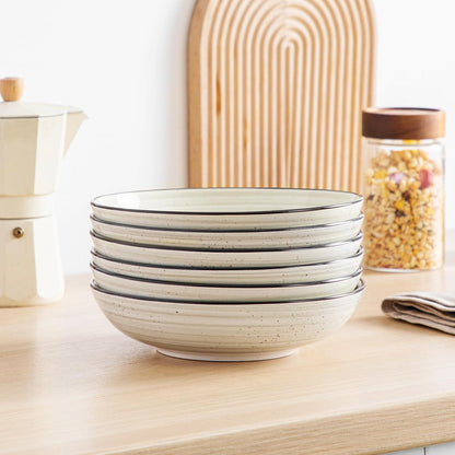 vancasso Bonbon Suppenteller Set 21,7 cm Steingut tief 6er