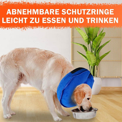 Aufblasbare Halskrause Leckschutz Hund Katze OP M