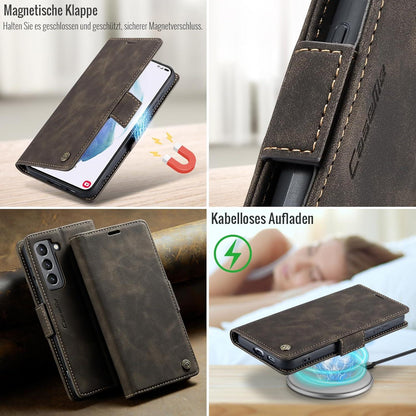 Samsung Galaxy S21 Handyhülle Klapphülle PU Leder RFID Schutz Wallet