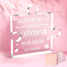 Graviertes Acryl Mama Geschenkbox Puzzle Muttertags Acrylic Block