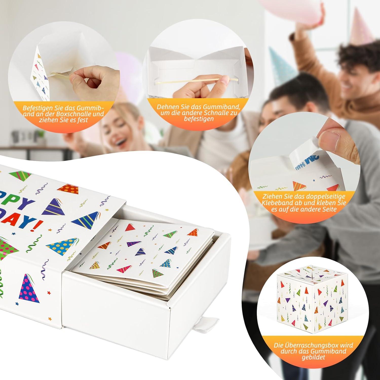 Explosionsbox Upgrade DIY Überraschungsbox Geburtstag Geschenkbox mit Konfetti