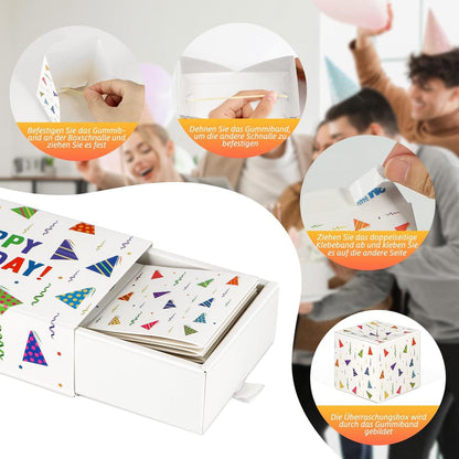 Explosionsbox Upgrade DIY Überraschungsbox Geburtstag Geschenkbox mit Konfetti