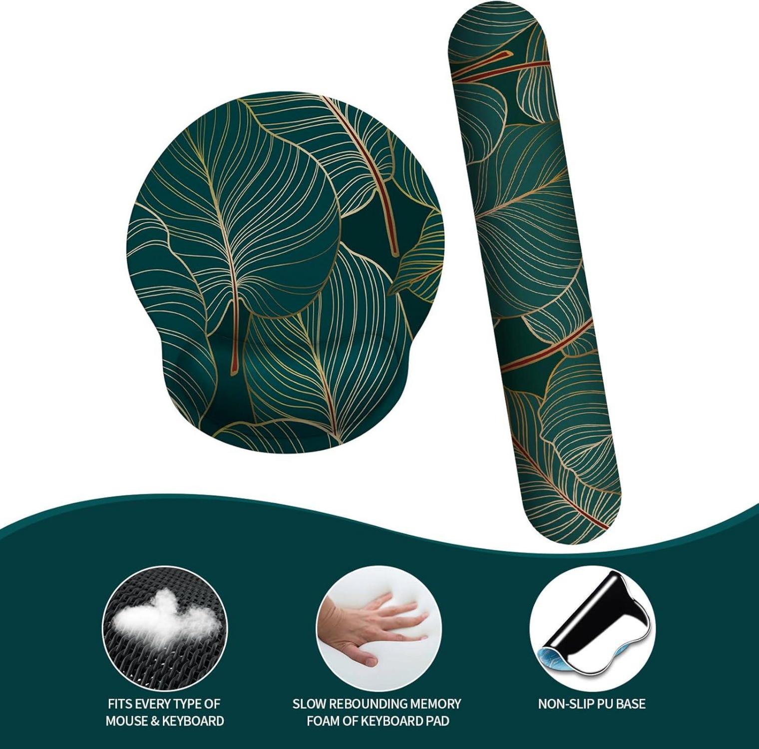 Ergonomisches Mauspad mit Handauflage und Gelkissen, Tropische