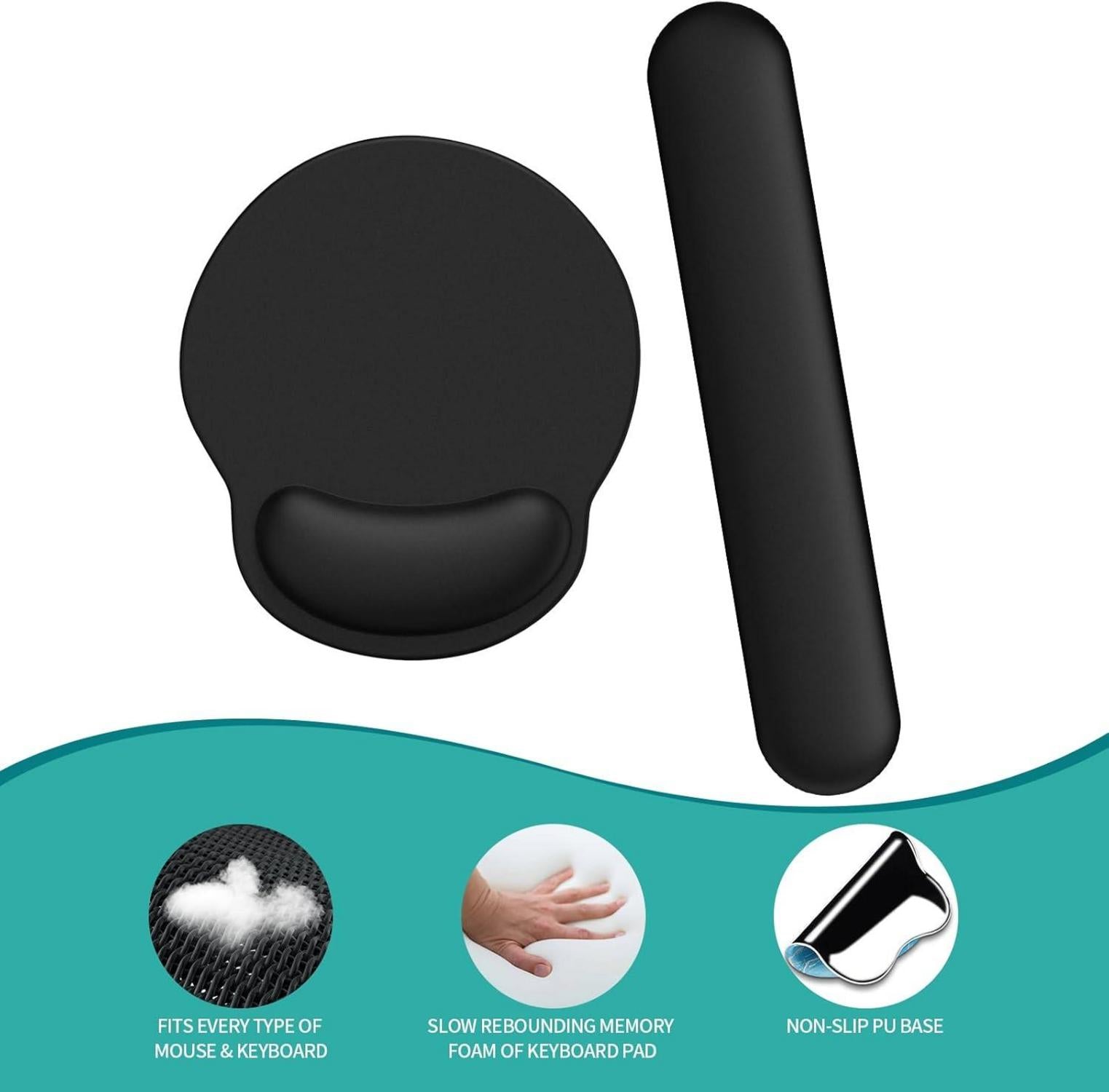 Ergonomisches Mauspad mit Handauflage und Handballenauflage Set