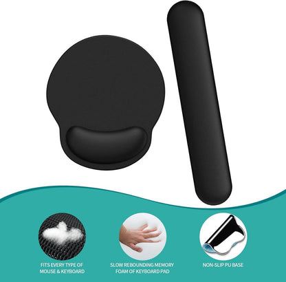 Ergonomisches Mauspad mit Handauflage und Handballenauflage Set