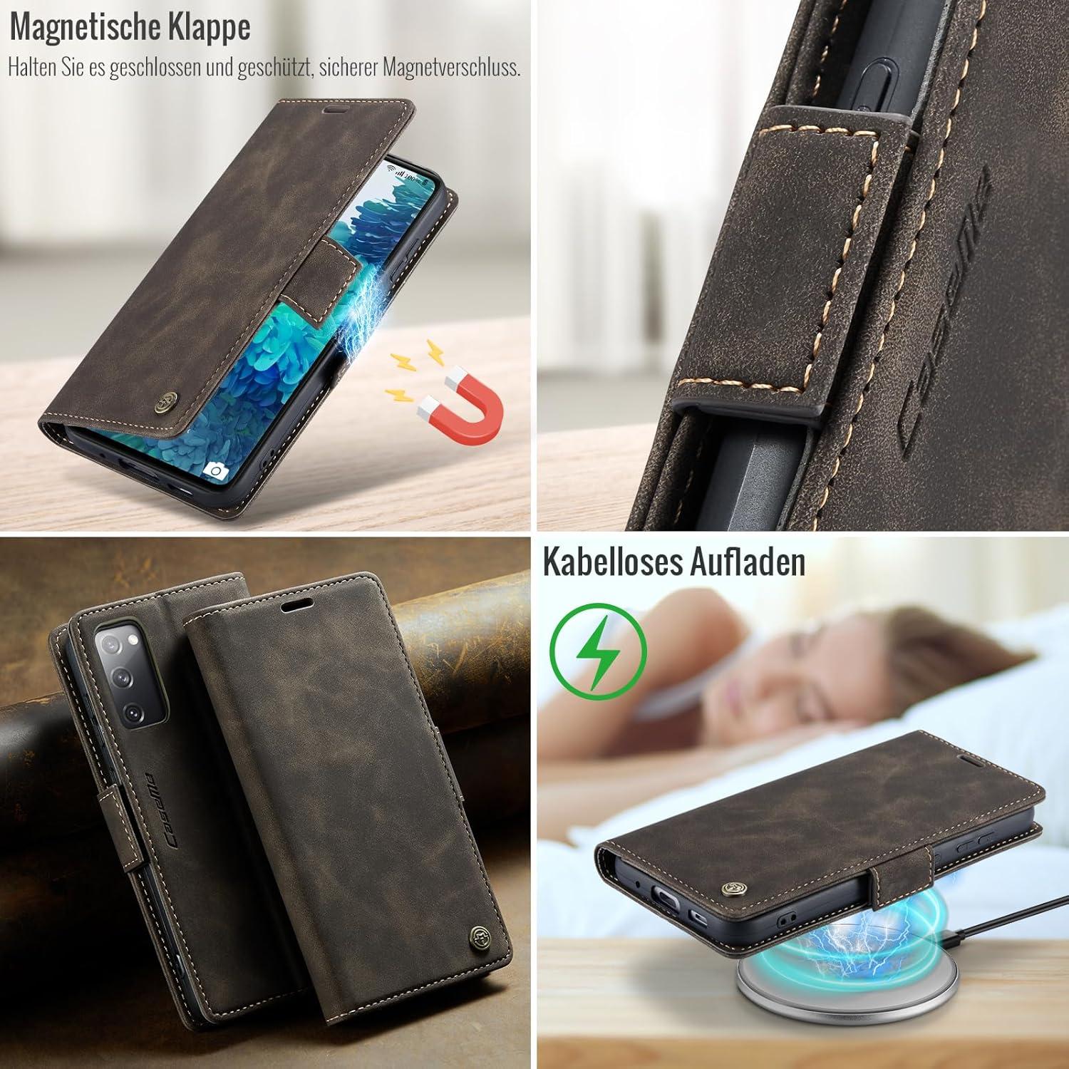 Samsung Galaxy S20 FE Hülle Klappbar Premium PU Lederhülle RFID