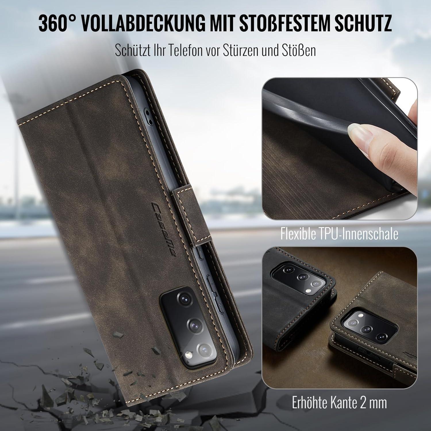 Samsung Galaxy S20 FE Handyhülle RFID Schutz Klapphülle Kartenfach Standfunktion