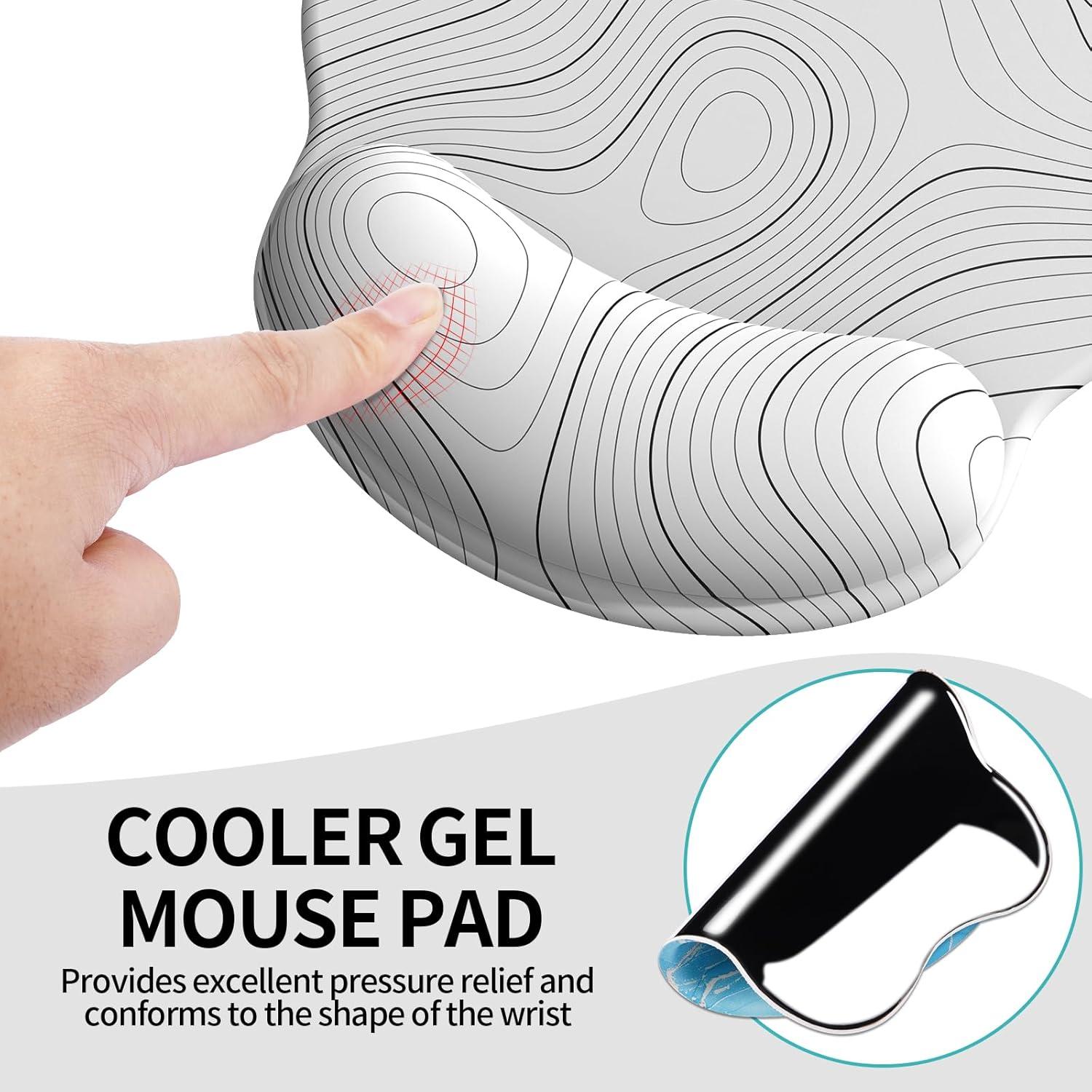 Ergonomisches Mousepad mit Gelkissen und Handauflage, Rutschfeste