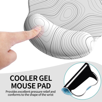 Ergonomisches Mousepad mit Gelkissen und Handauflage, Rutschfeste