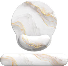 Ergonomisches Mauspad mit Handauflage und Handballenauflage Weißer