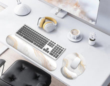 Ergonomisches Mauspad mit Handauflage Set Weißer Marmor