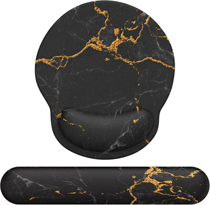 Ergonomisches Mauspad mit Handgelenkauflage und Gelkissen - Schwarzer