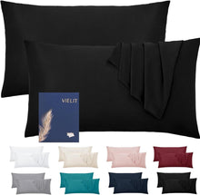 Weicher Mikrofaser Kissenbezug 40x60 Schwarz 2er Set Öko-Zertifiziert