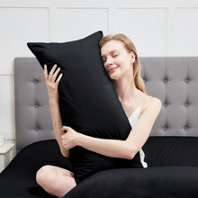 Schwarzer Mikrofaser Kissenbezug 40x60cm 2er Set