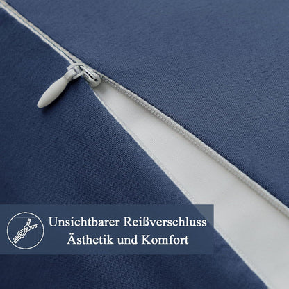 Vielit Mikrofaser Kissenbezüge Dunkelblau 40x40 2er Set OEKO-TEX