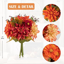 Künstliche Blumenstrauß Rosen Hortensie 2er Set 30cm Orange