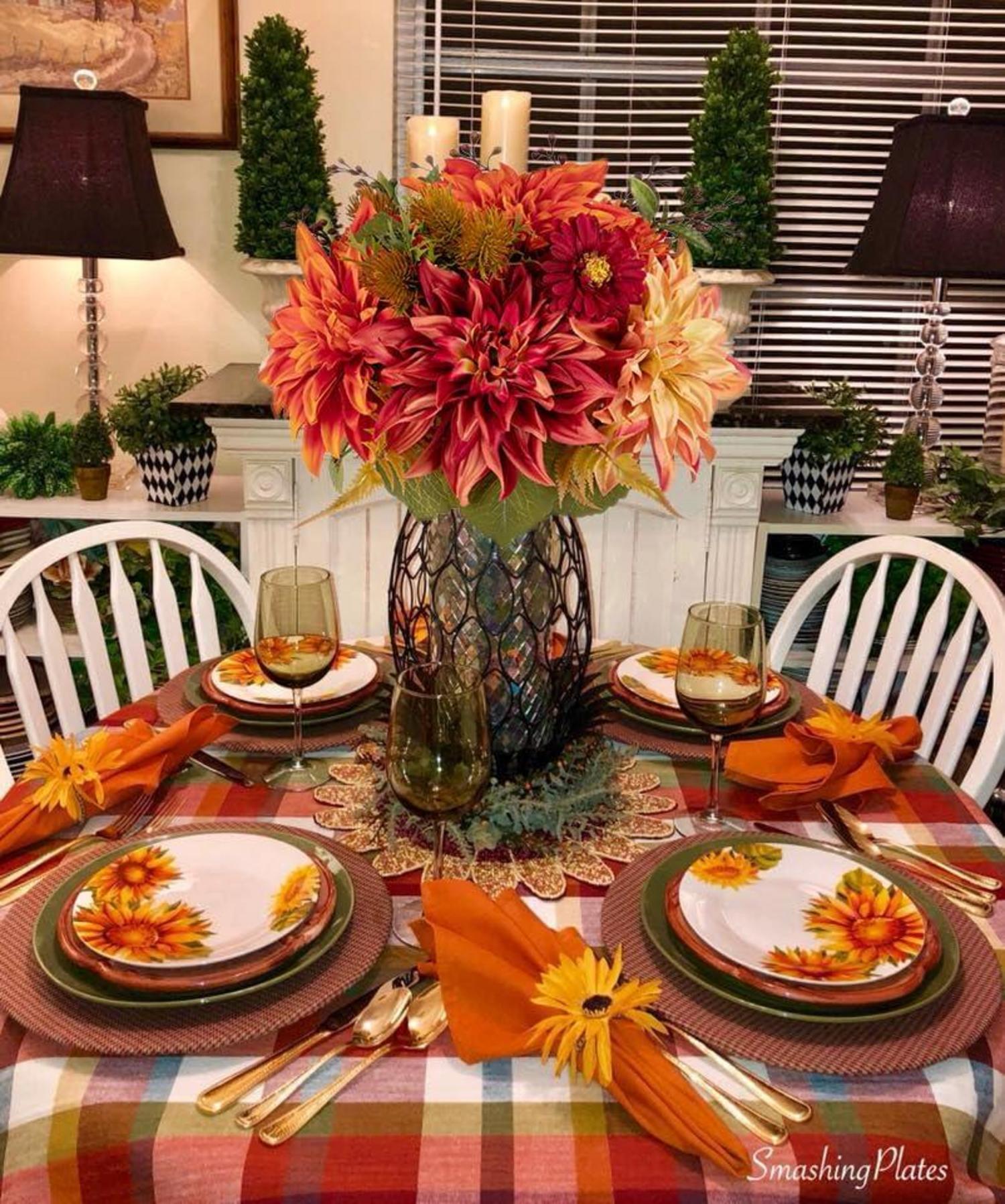 Künstliche Blumenstrauß Rosen Hortensie Dekopflanze 30cm Orange Rot 2er Set