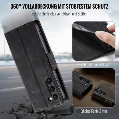 Samsung Galaxy S23 5G Handyhülle Klappbar RFID Schutz Schwarz
