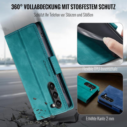Handyhülle Samsung Galaxy S23 5G RFID Schutz Klapphülle Grün