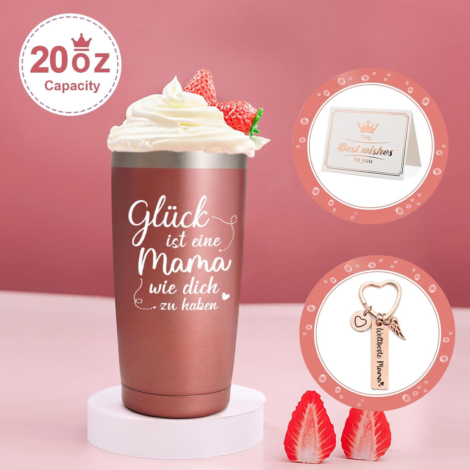 Livole Geschenk Mama Mutter Mütter Kaffeebecher to go 600ml Camping Becher