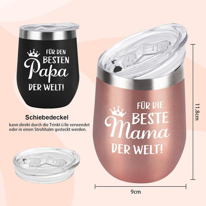 Muttertag Vatertag Geschenk Tasse 350ml Edelstahl Thermobecher to go 2
