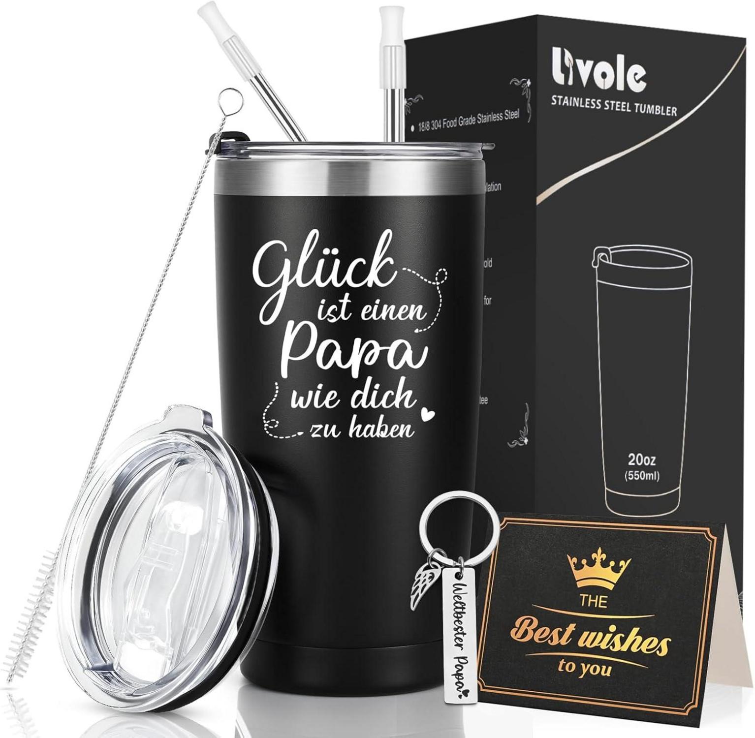 Thermobecher 600ml Vatertagsgeschenk Weihnachtsgeschenk Papa