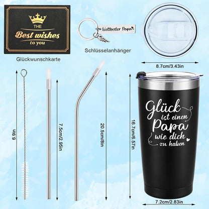 Vatertag Geschenk für Papa, Thermobecher to go 600ml, Weihnachtsgeschenk
