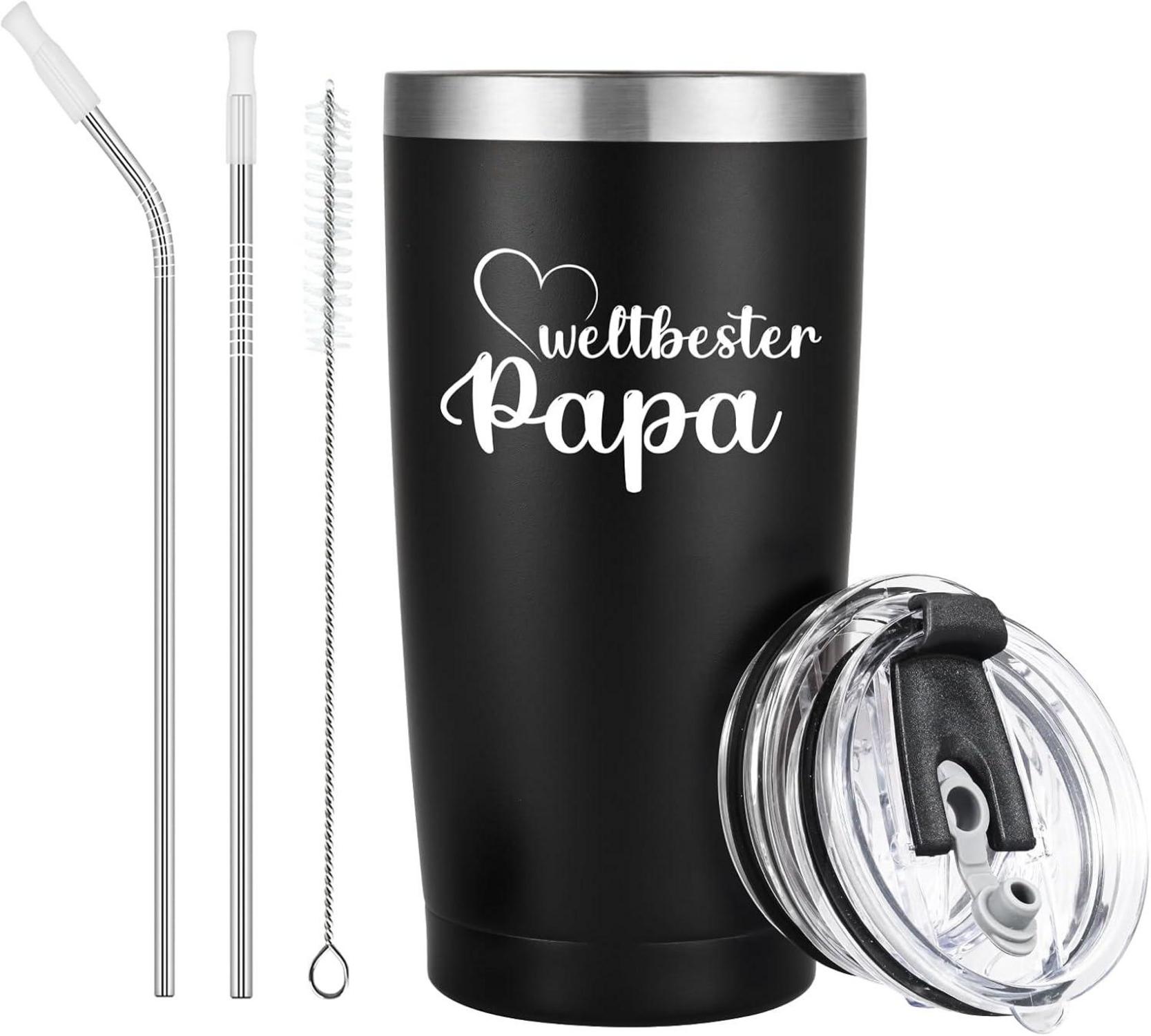 Livole Weltbester Papa Thermobecher 600ml - Geschenk Vatertag