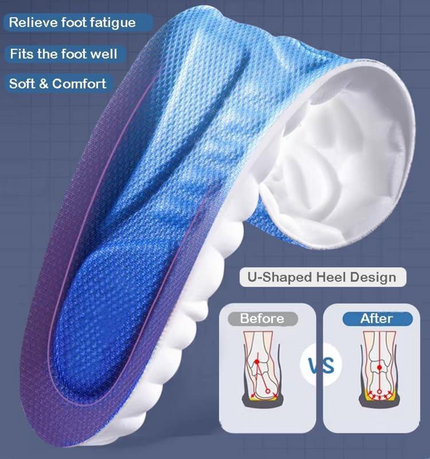 Einlegesohlen Memory Foam Sport Schuheinlagen Fuß Schmerzlinderung
