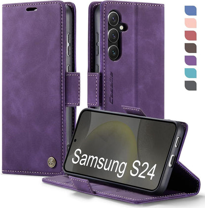 Schutzhülle Samsung Galaxy S24 5G Klapphülle RFID Kartenfach
