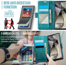 Samsung Galaxy S24 Ultra 5G Handyhülle PU Leder RFID Schutz