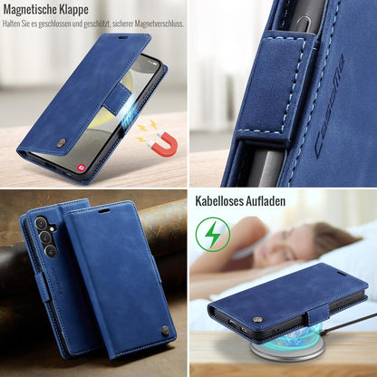 Handyhülle für Samsung Galaxy S24 5G Klapphülle RFID Schutz Blau