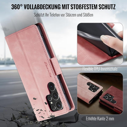 Handyhülle Samsung Galaxy S24 Ultra 5G Klappbar RFID Schutz Rosa