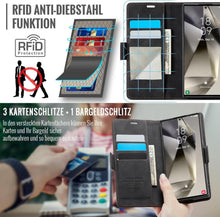 Samsung Galaxy S24 Ultra 5G PU Lederhülle Klappbar RFID